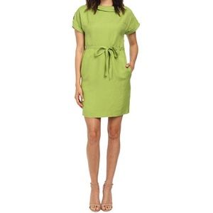 Size 6 Tahari dress avocado lime green linen dress
