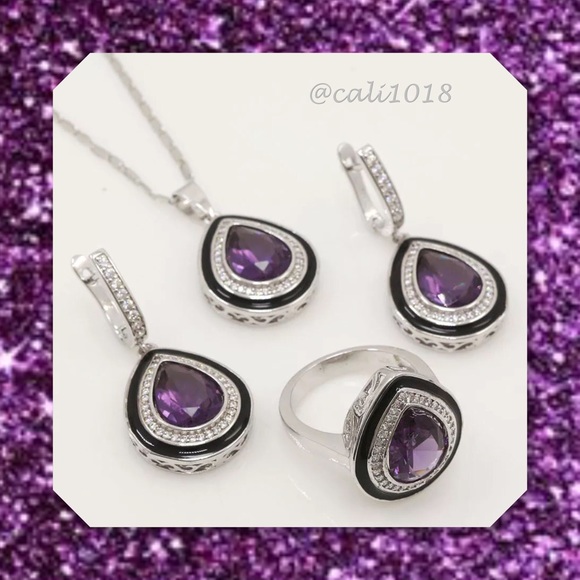 Boutique Jewelry - 🆕Amethyst & .925 Sterling Silver Jewelry Set