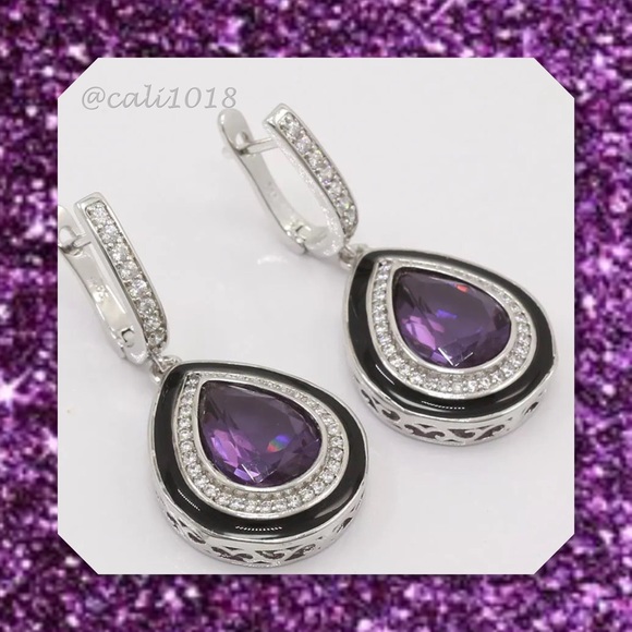 🆕Amethyst & .925 Sterling Silver Jewelry Set - Picture 3 of 4