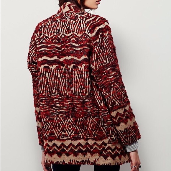 Tribal Pattern Faux Fur Coat | Poshmark