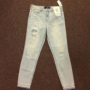 HCO Beach Washed Sun Faded High Rise Crop Jeans
