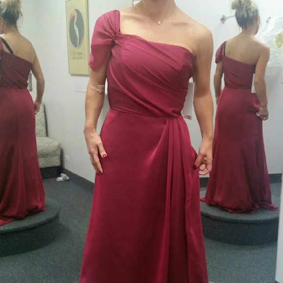Bridesmaid dress One shoulder NWT plum/wine