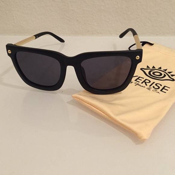 YERISE • The Grandonne black and Gold Sunglasses