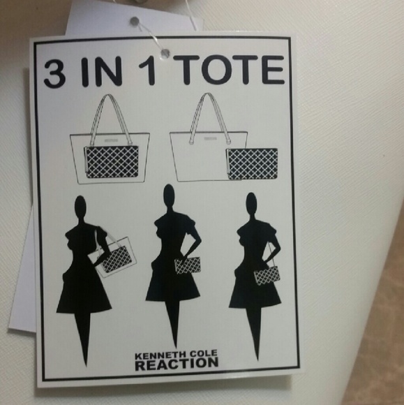 New kenneth cole reaction tote, 3 in 1 tote - Picture 3 of 4