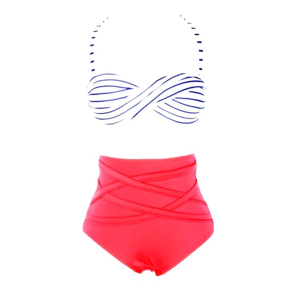 Other - Pinup Retro Style High Waisted Bikini
