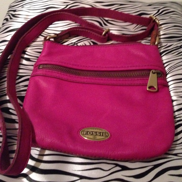Fabulous Fossil pink cross body bag
