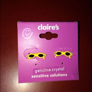 Yellow mini sunglass earrings