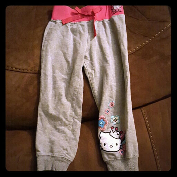 Hello Kitty Other - Pink and grey hello kitty joggers 3T for kids Hello Kitty Other - Pink and grey hello kitty joggers 3T for kids