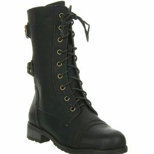 Ladies fashion combat boots