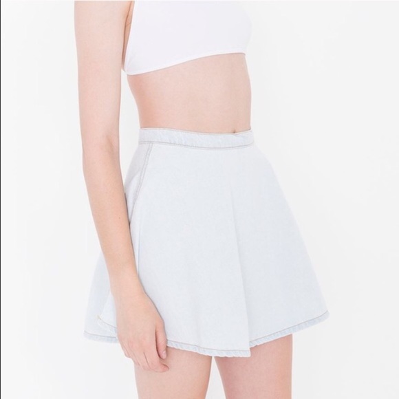 American apparel light wash indigo circle skirt s