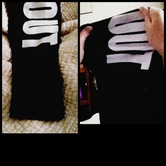 ❤️🚫SOLD!🚫❤️NWT BLACK  "WORK OUT" PANTS/LEGGINGS - Picture 3 of 3