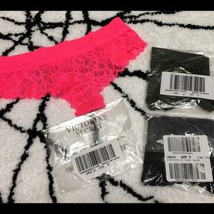 (3) PINK by VS Lace Cheeksters