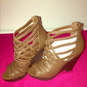Nine West Beautiful Brown Wedge Heels