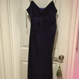 Very pretty, elegant violet/black gown.