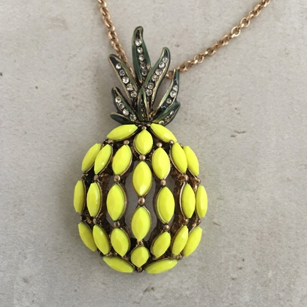 Pineapple long pendant necklace - Picture 4 of 7