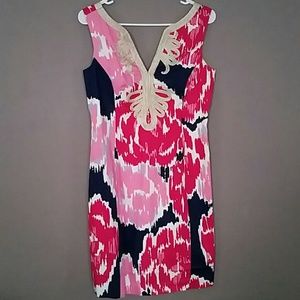 Lilly Pulitzer Splattered Roses Shift Dress
