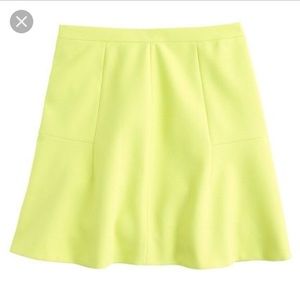 J. crew fluted skirt double crepe citron