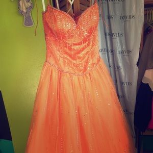 Orange prom dress