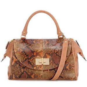 Be & D Genuine Python Snakeskin Satchel