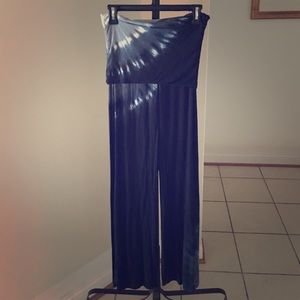 Elan fold over wide leg pants small