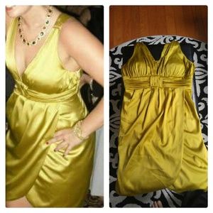 Chartreuse cocktail dress
