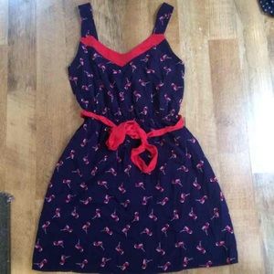 Modcloth Flamingo Print Dress