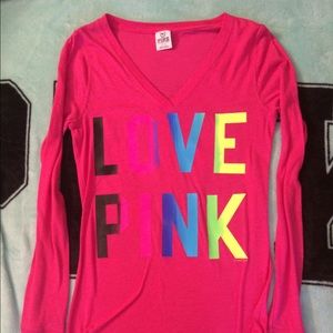 VS PInk long sleeve shirt.