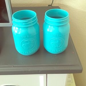 Teal Mason Jars