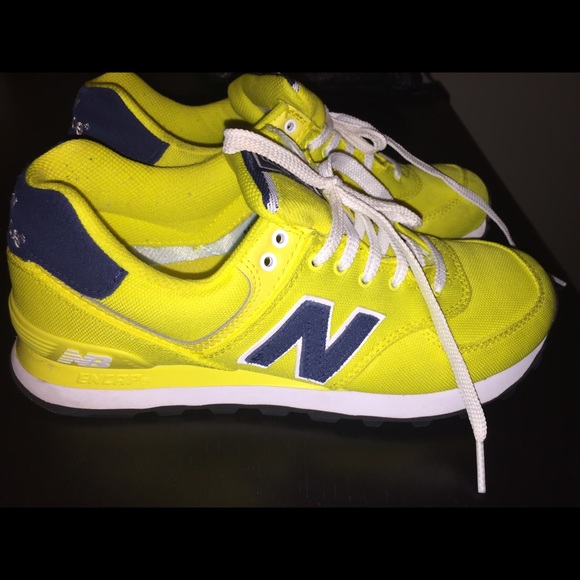 New balance yellow sneakers