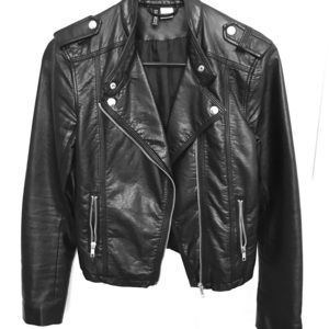 Black leather jacket