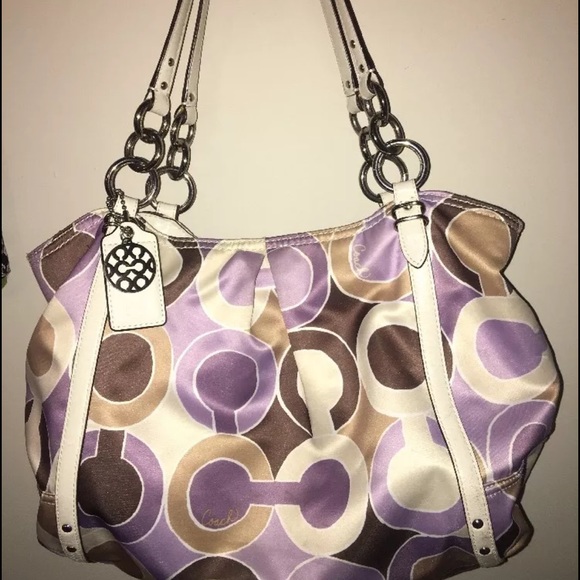 Coach Scarf Print Hand Bag