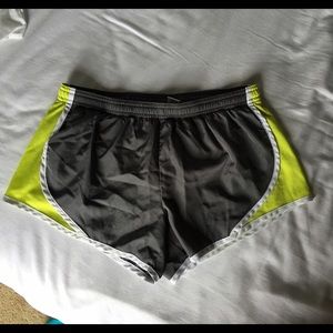 Gray and Neon SO Running Shorts