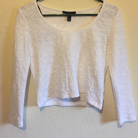 ❌White lace crop top❌
