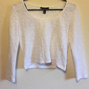 ❌White lace crop top❌
