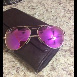 Authentic Ray ban aviator rose pink rb3025 58mm