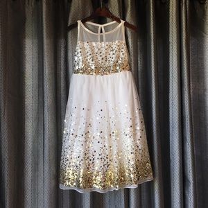 Ruby Rox GIRL's Sequin Illusion Neck Party Dress