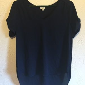 ❌SOLD❌Navy blue shear top❌