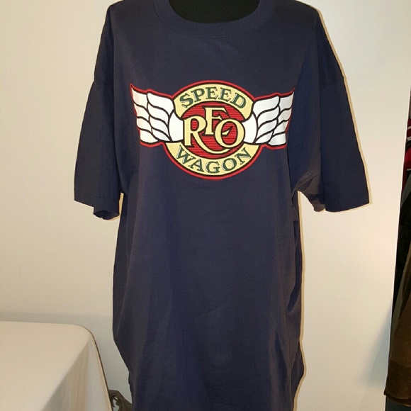 Navy blue REO Speedwagon concert T shirt