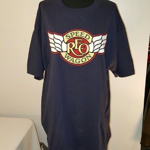 Navy blue REO Speedwagon concert T shirt