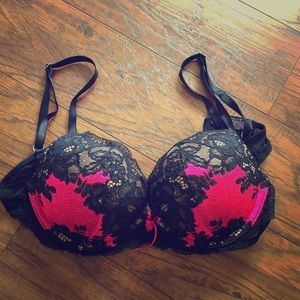Victoria's Secret Bombshell Plunge Pink Bra.