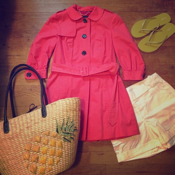 Banana Republic coral cotton spring jacket XS