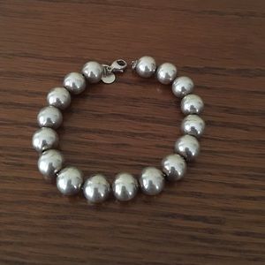 Tiffany silver pearl bracelet