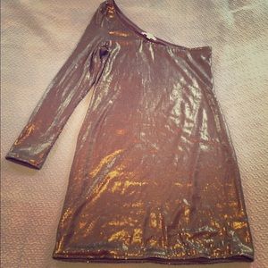 One shoulder boutique glam mini dress
