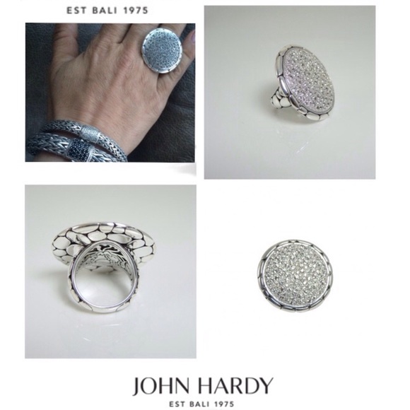 John Hardy Diamond Kali Bali S. Silver Round Ring
