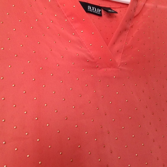 Beautiful Coral Long Sleeve Blouse-Like. - Picture 4 of 4