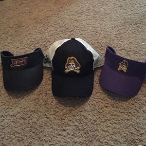 3 east carolina ECU pirates hat visor for $17