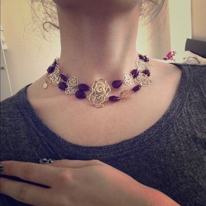 Gold plated necklace.