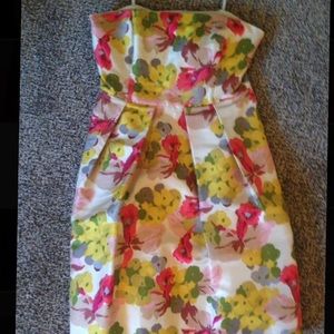 strapless floral Jcrew dress