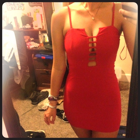 Tobi red bodycon