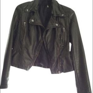 PRICE LOWERED! Free people faux leather jacket